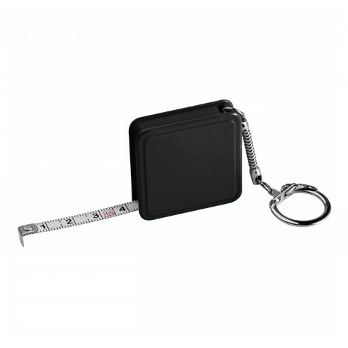 Рулетка-брелок з Вашим лого Meter 1 м. чорна (9014-08)