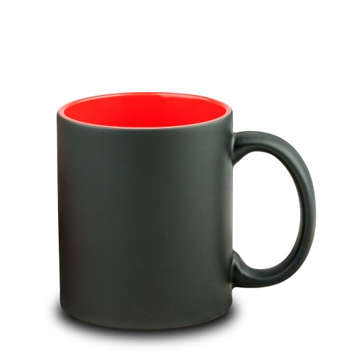 Чашка з Вашим принтом хамелеон Червона всередині (6839)