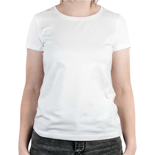 Футболка жіноча з Вашим принтом біла бавовна (8026)