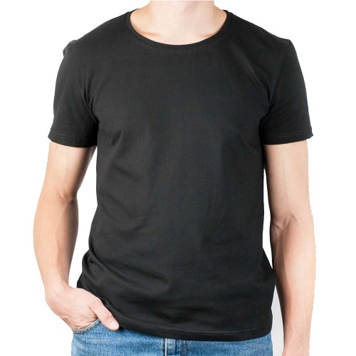 Футболка унісекс з Вашим принтом чорна бавовна (8037)