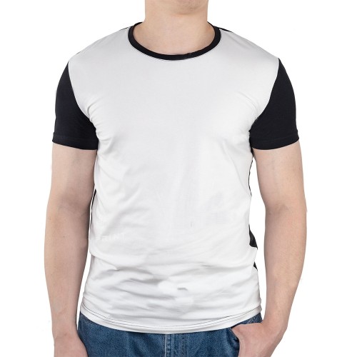 Футболка унісекс з Вашим принтом біла з чорним бавовна (9486)